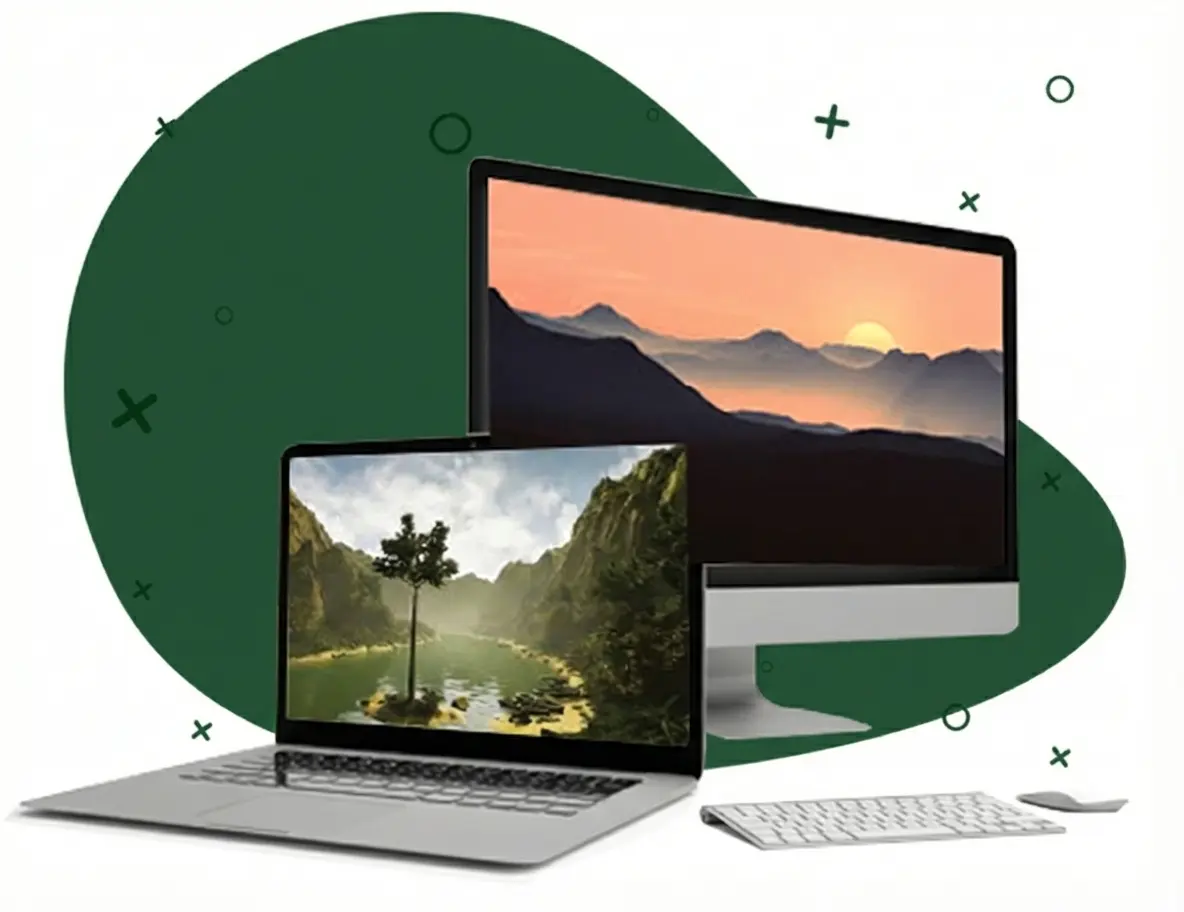 Laptop repair illustration